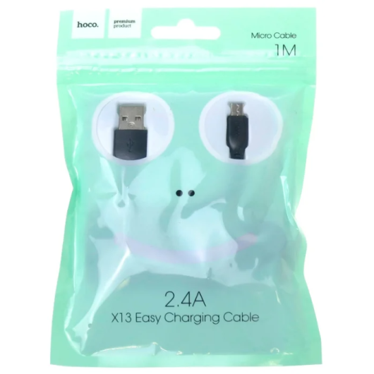 Кабель Hoco X13 Easy charged USB - microUSB 1 м Черный