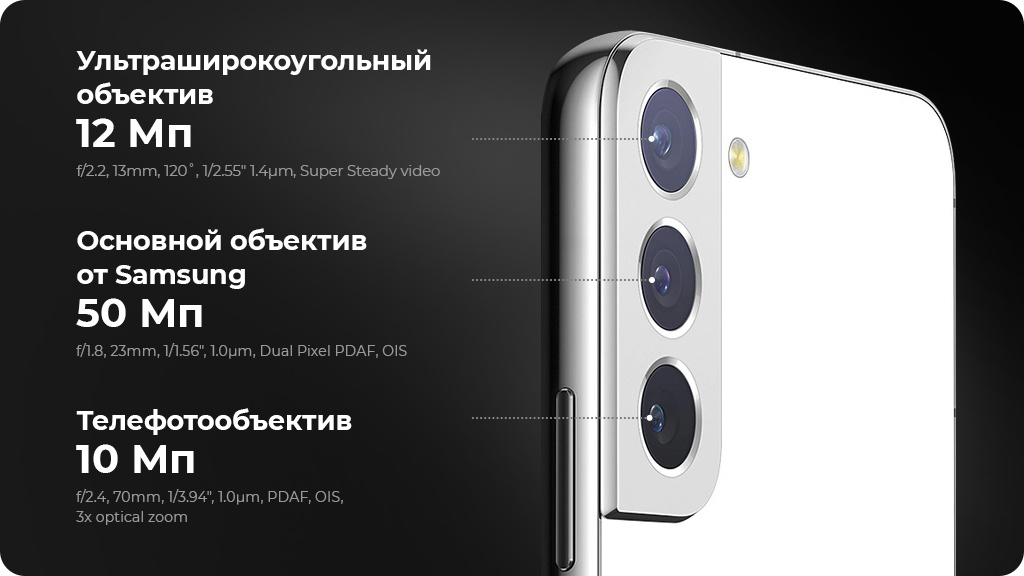 Samsung Galaxy S22+ 5G 8/128GB Черный фантом (S906E)