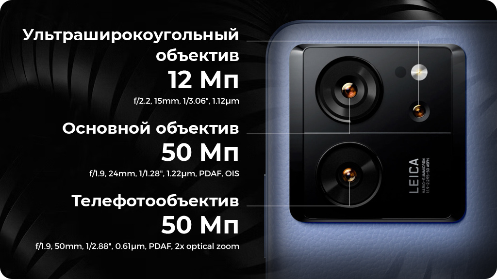 Xiaomi 13T 12/256Gb РСТ Черный(Leica)